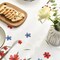 4th of July Tablecloth 70x70 Inch Round, Patriotic Watercolor Poppy Flowers Independence Day Memorial Day Table Cover for Party Picnic Dinner Decor